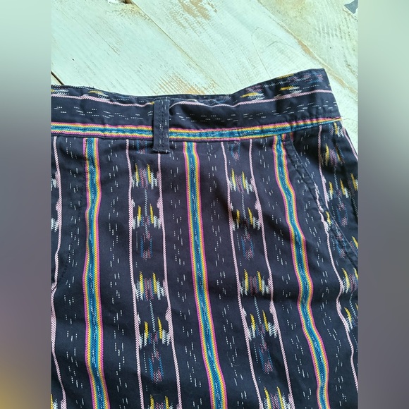 GAP City Short Chino Aztec Stripes Navy Blue casual boho everyday preppy 14 EUC - Picture 12 of 16